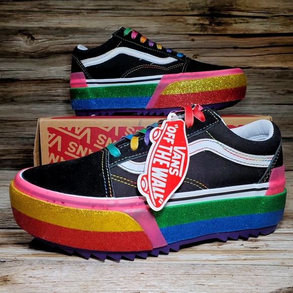 vans stacked rainbow